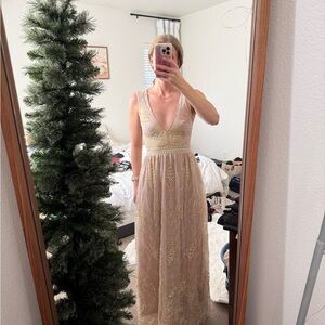 Gold sparkly Evening Gown